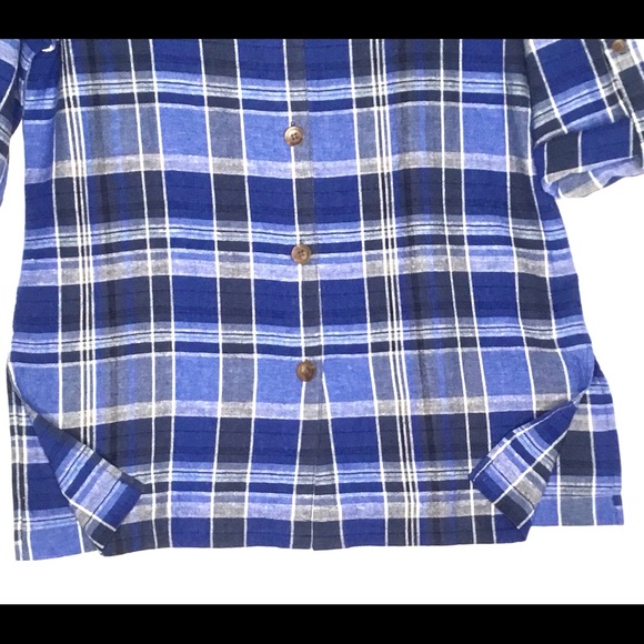Karen Scott Sport Line Blend Plaid Button Up Top - Picture 3 of 6